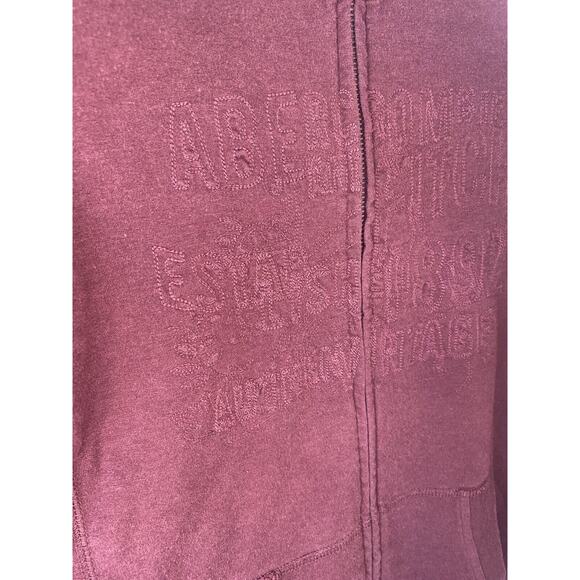 Abercrombie & Fitch Sweater Womens Small Vintage Embroidered Elbow Patch Zip Up - Picture 10 of 11